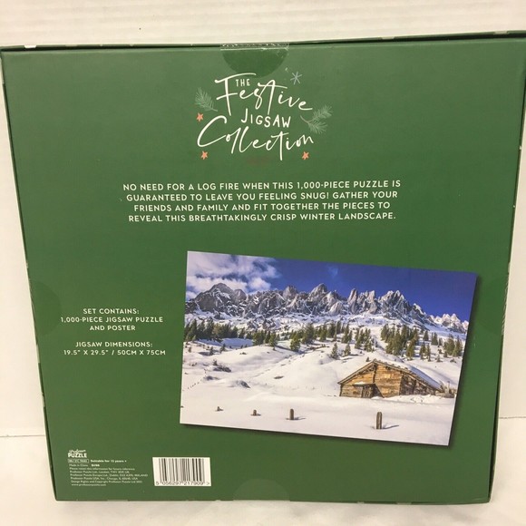 Jigsaw Puzzle The Festive Jigsaw Collection Winter Cabin 1000 pcs w/Post… - Picture 4 of 11